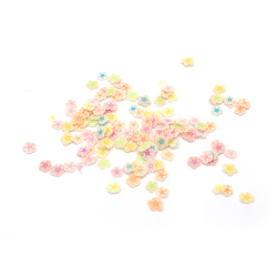 FIMO Elements for Decoration: Neon Flowers / 6x6x1 mm - 20 grams