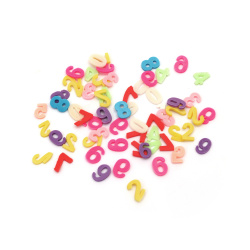 FIMO Elements for Decoration: Numbers / 11x8x1 mm / MIX - 20 grams