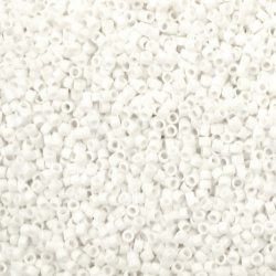 Glass Beads MIYUKI Delica Round / 2.5x1.6 mm, Hole: 0.8 mm / Solid White -10 grams ~ 790 pieces