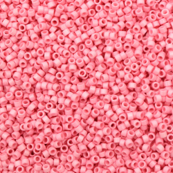Margele de sticla 2.5x1.6 mm tip MIYUKI Delica gaura rotunda 0.8 mm roz solid -10 grame ~790 bucati