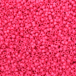 Glass Beads MIYUKI Delica Round / 2.5x1.6 mm / Hole: 0.8 mm / Solid Bright Pink - 10 grams ~ 790 pieces