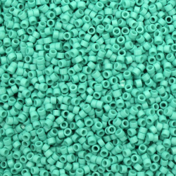 Glass Beads MIYUKI Delica Round / 2.5x1.6 mm, Hole: 0.8 mm / Color: Solid Aquamarine - 10 grams ~ 790 pieces
