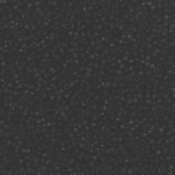 Glass Beads MIYUKI Delica Round / 2x1.6 mm, Hole: 1 mm /  Solid Gloss Black -10 grams ~ 1250 pieces