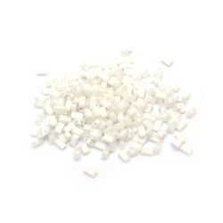 Glass Beads MIYUKI Half TILA / 5x2.3x1.9 mm, Hole: 0.75~0.85 mm / Color: Solid Gloss White - 4 grams ~ 85 pieces