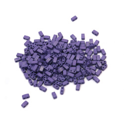 Glass Beads MIYUKI Half TILA /  5x2.3x1.9 mm, Hole: 0.75~0.85 mm / Solid Pearl Satin Lavender - 4 grams ~ 85 pieces