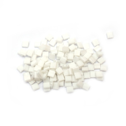 Glass Beads MIYUKI TILA / 5x5x1.9 mm, Hole: 0.8 mm / Solid Gloss White - 4 grams ~ 43 pieces