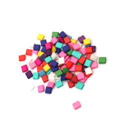 Glass Beads MIYUKI TILA /  5x5x1.9 mm, Hole: 0.8 mm / Opaque Multicolored - 4 grams ~ 43 pieces
