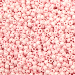Glass Seed Beads / 3 mm / Solid Pearl Pale Pastel Pink - 20 grams ~ 660 pieces