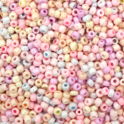 Glass Seed Beads / 3 mm / Solid Pearl Pastel Multicolored - 20 grams ~ 660 pieces