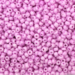 Glass Beads / 4 mm / Solid Pearl Pastel Purple-Pink - 20 g ~ 240 pieces