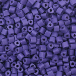 Czech Beads PRECIOSA Triangles / 7x6 mm, Triangular Hole: 2 mm, Opaque Amethyst Color - 15 grams ~ 38 pieces