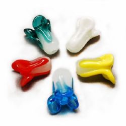 Murano χάντρα καμπάνα 18 ~ 20x13 ~ 15x13 ~ 15 mm τρύπα 2 ~ 3 mm MIΞ -5 τεμάχια
