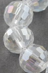Șir de mărgele de cristal multifacetate 8mm Gaură 1mm Arc galvanizat ~ 72 bucăți