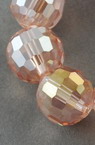 Dazzling crystals beads strand for DIY earrings, necklace jewelry making8 mm hole 1 mm galvanized pink arc ± 72 pieces