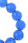 Χάντρα κρύσταλλο 10 mm τρύπα 1 mm διαφανές μπλε σκούρο ~ 72 τεμάχια