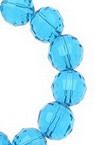 Наниз мъниста кристал многостен 10 мм дупка 1 мм прозрачен син светло ~72 броя