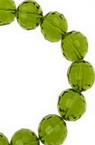 Painted crystal beads, round for DIY accessories - any clothes or bags 10 mm hole 1 mm transparent green ~ 72 pieces