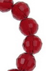 Transparent polyhedron crystal beads string for vintage jewelry making 12 mm hole 1 mm red ~ 50 pieces