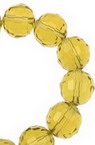 Colored  glass faceted beads imitation crystals, polyhedron 12 mm hole 1 mm color gold ~ 50 pieces