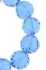 Multi-walled Glass Beads Strand for DIY Jewelry Making, 12 mm, Hole: 1 mm transparent blue ~ 50 pieces