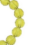 Dyed glass imitation crystal beads strand, ball shaped for DIY jewelry findings 10 mm hole 1 mm transparent yellow ~ 72 pieces