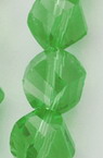 Șirag de mărgele de cristal 8x8 mm gaură 1 mm fațetată verde transparent ~ 72 bucăți
