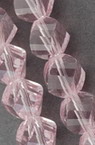 Șirag de mărgele cristal 8x8 mm gaură 1 mm fațetată roz transparent ~ 72 bucăți