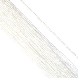 Șir de mărgele de cristal, bilă 3 mm, gaură 1 mm, fațetate, transparente, culoare albă ~130 bucăți