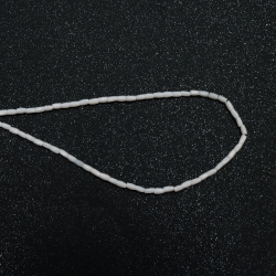 Șir de mărgele cristaline 3x5 mm gaură 0.6 mm fațetate culoare solidă albă ~100 bucăți