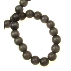 Millefiori Glass Round CAT EYE Beads Strand, 8 mm, Hole: 1 mm, Graphite ~ 50 pieces