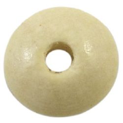 Disc de lemn 2x4 mm gaură 1,5 mm alb -20 gr ~ 1100 bucăți