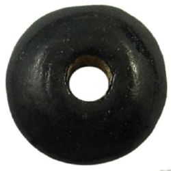 Wooden disk 3x6~7 mm hole 2~3 mm black color -50 grams ~1000 pieces