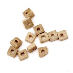 Wooden washer beads 4x2 mm hole 2.5 mm color wood - 20 grams ~ 800 pieces
