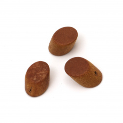Natural wooden bead for DIY Jewelry and Crafts 15x15 mm hole 2 mm color wood - 10 pieces