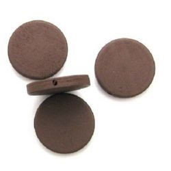 Паричка дърво 25x5 мм дупка 2 мм кафява -10 броя