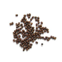 Lemn oval 5x3 mm gaură 1 mm maro -50 g ~ 2000 bucăți