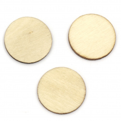 Wooden circle for DIY Jewelry and Crafts 22x22x2 mm color wood - 20 pieces