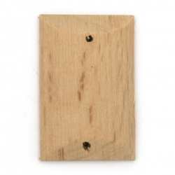 Connecting element rectangle 34x22x4.5 mm hole 2 mm color wood - 2 pieces