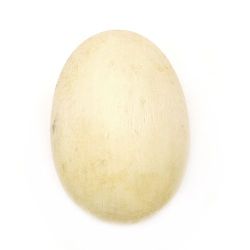 Αυγό, ξύλινο χωρίς τρύπα 60x43 mm χρώμα φυσικό