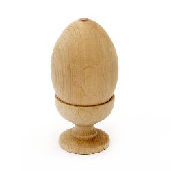 Stoc epuizat. Primeste notificare pe email cand produsul revine in stoc Lemn de ou 67x47 mm cu arbore de culoare înaltă 37x40 mm