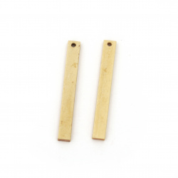 Wooden Pendant stick for decoration 40x5x3 mm hole 1 mm color wood - 10 pieces