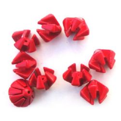 Stoc epuizat. Primeste notificare pe email cand produsul revine in stoc Modulare margele coroană 18x21 mm roșu -10 seturi