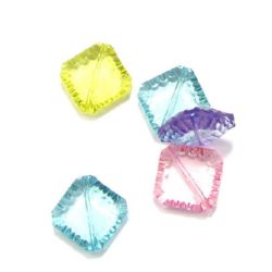 Bead crystal square 24x7 mm MIX - 50 grams