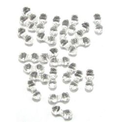 Faceted Bead crystal figurine 15x6 mm MIX -50 grams