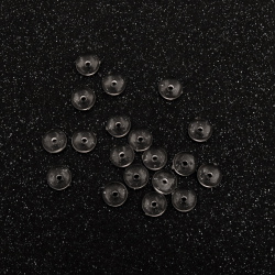 Мънисто кристал шайба 8x3.5 мм дупка 1 мм прозрачно -20 грама ~ 160 броя