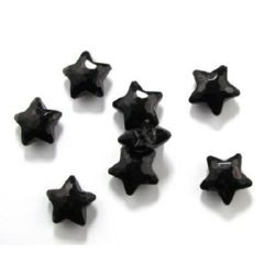 Bead crystal star 27x27.5x13 mm hole 2 mm black -50 grams ~ 10 pieces