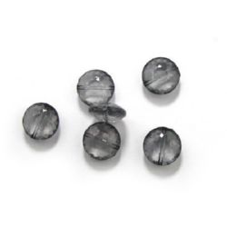 Bead crystal circle 20x9 mm hole 2 mm gray -50 grams ~ 23 pieces