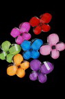 Margele  cu efect  fluture de culoare colorată 17x20x5.5 transparent -10 bucăți