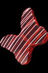 Margele de fluture de cristal 29x34x5,5 mm gaură 2 mm vopsite în alb și roșu -50 grame ~ 16 bucăți