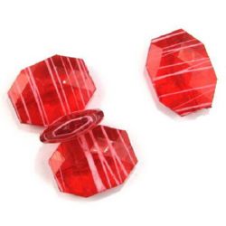 Painted crystal figure bead 25x32.5x9 mm hole 2 mm MIX - 50 grams ~ 10 pieces